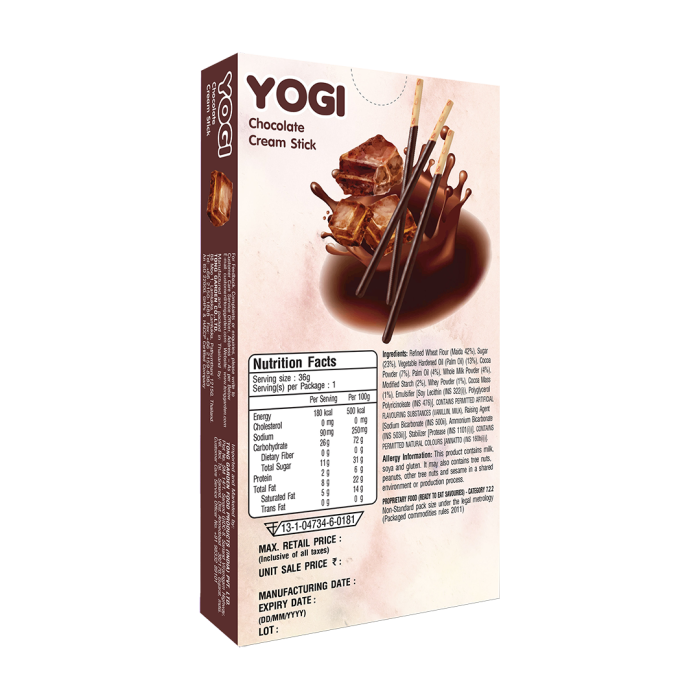 TG 36g YOGI Chocolate Cream Stick 